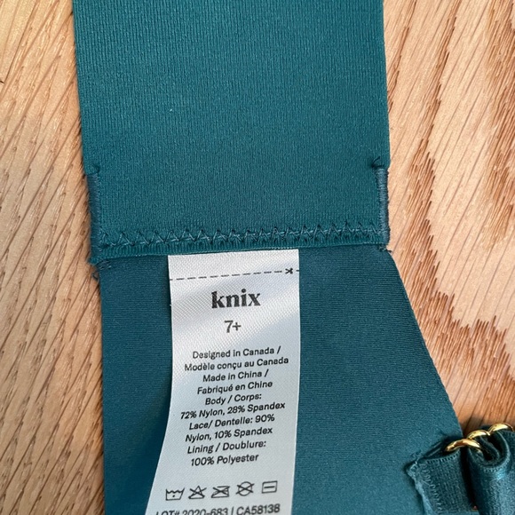 EUC 7+ Knix Wingwoman Lace Contour Bra emerald green - Picture 4 of 8